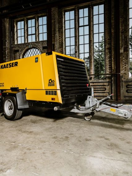 Gelber Käser mobiler Kompressor