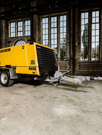 Gelber Käser mobiler Kompressor